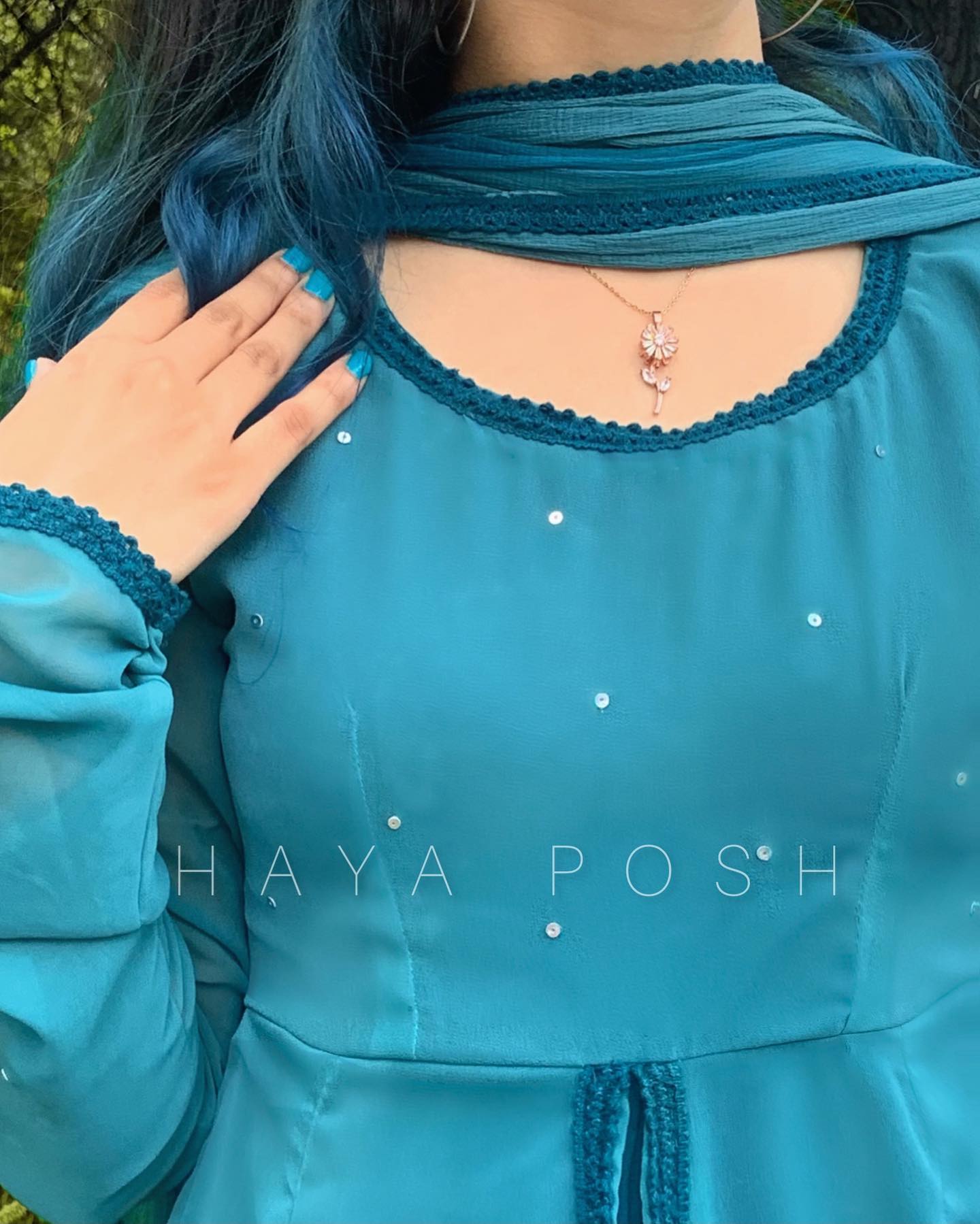 Rhtdm Teal - HayaPosh Anarkali #