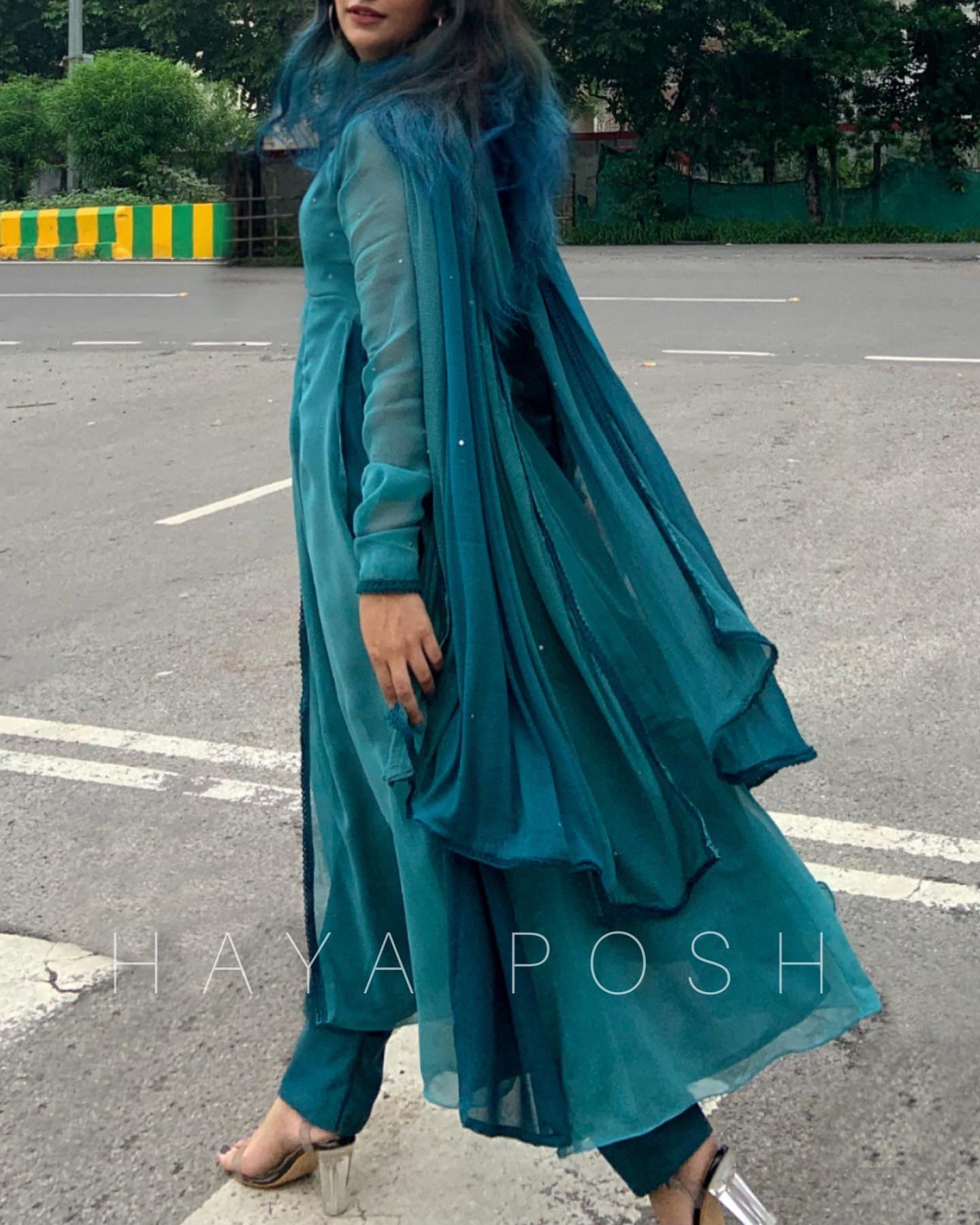 Rhtdm Teal - HayaPosh Anarkali #