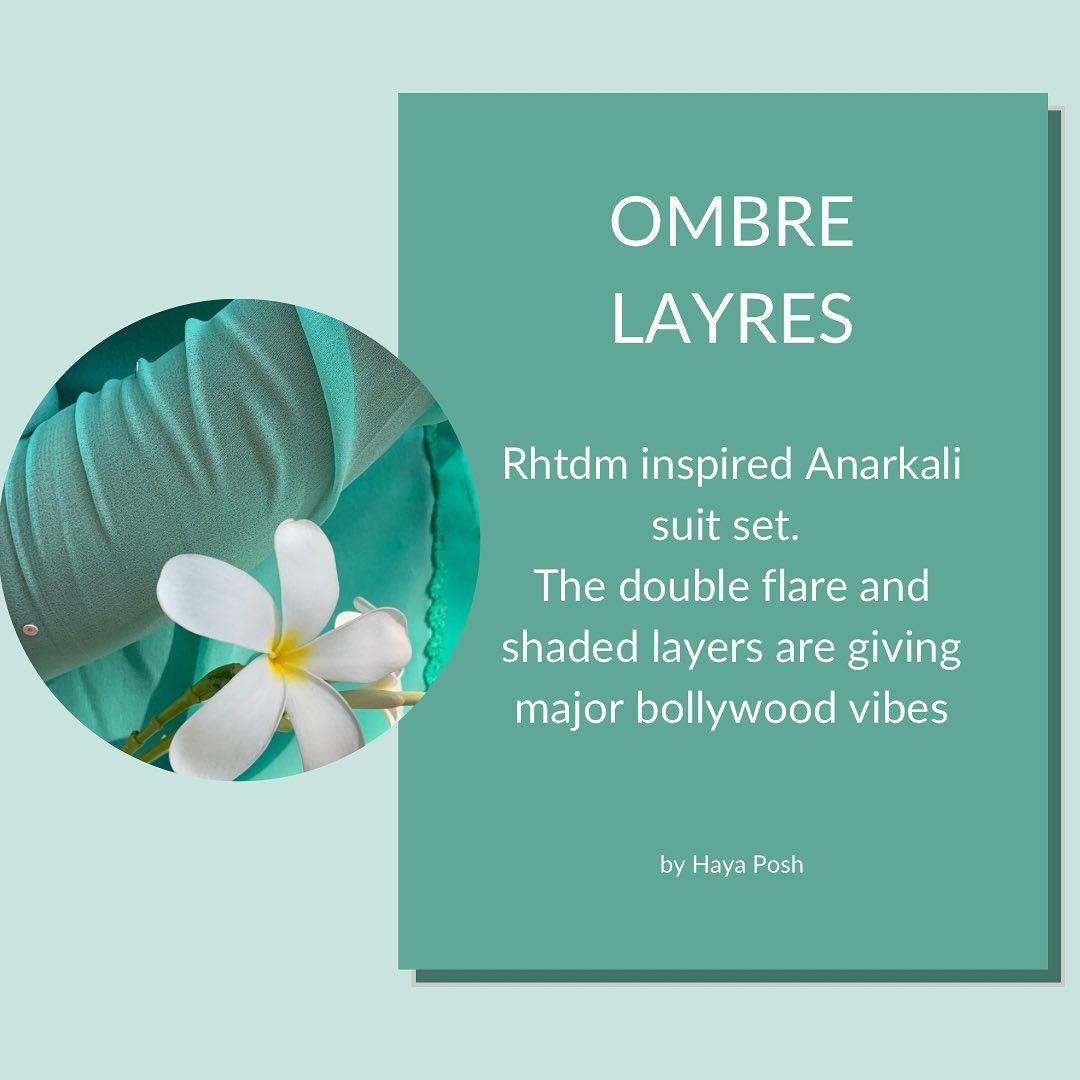 Ombre Layers - HayaPosh Anarkali #