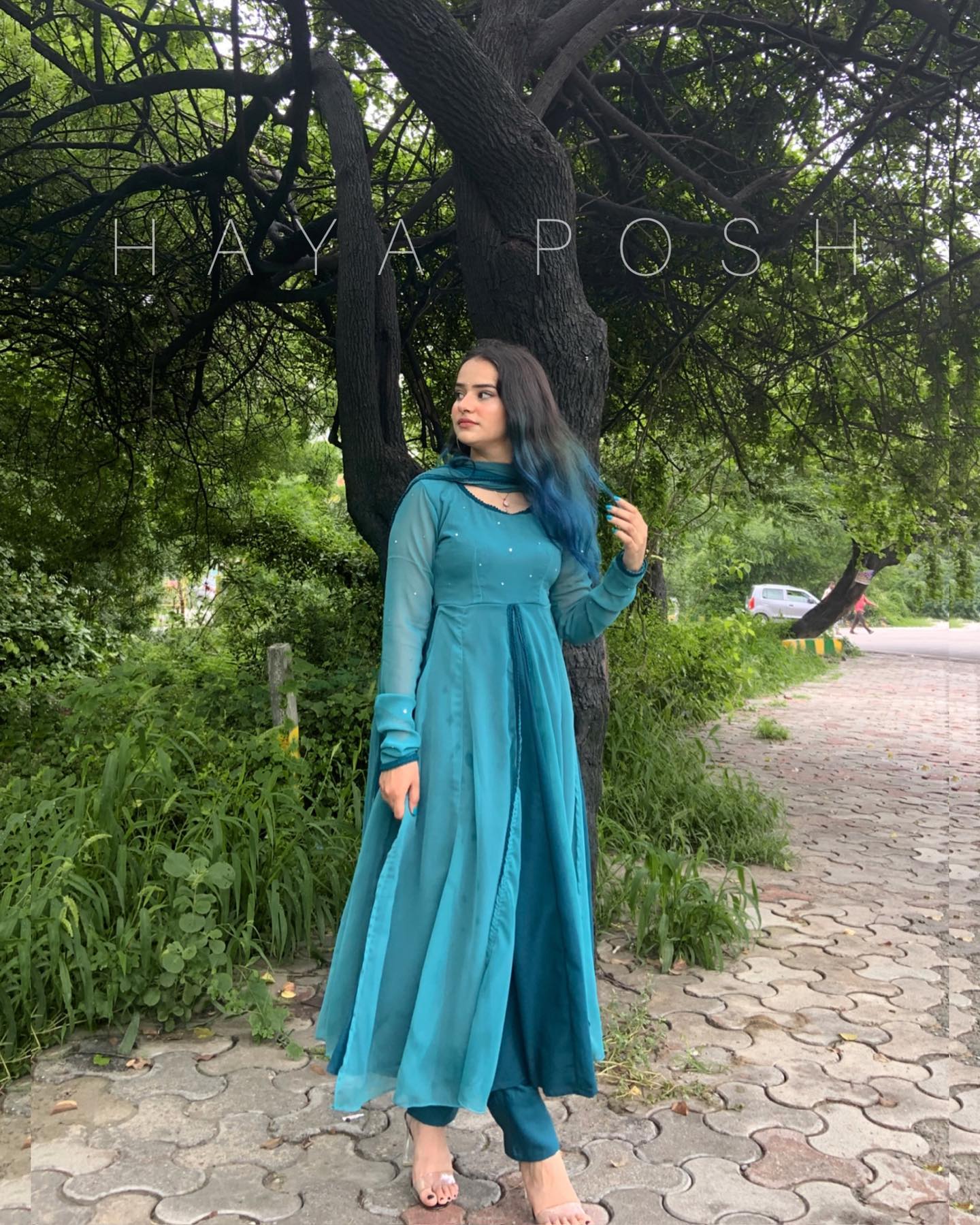 Rhtdm Teal - HayaPosh Anarkali #