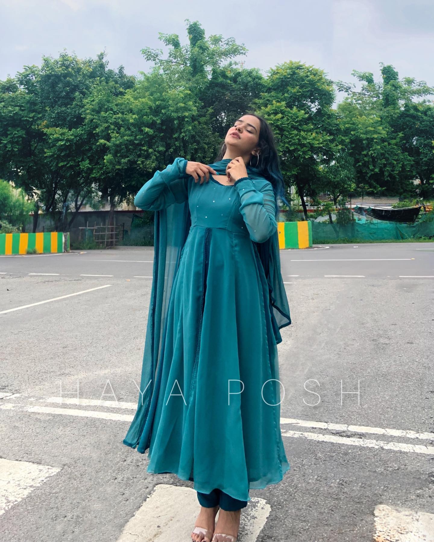 Rhtdm Teal - HayaPosh Anarkali #