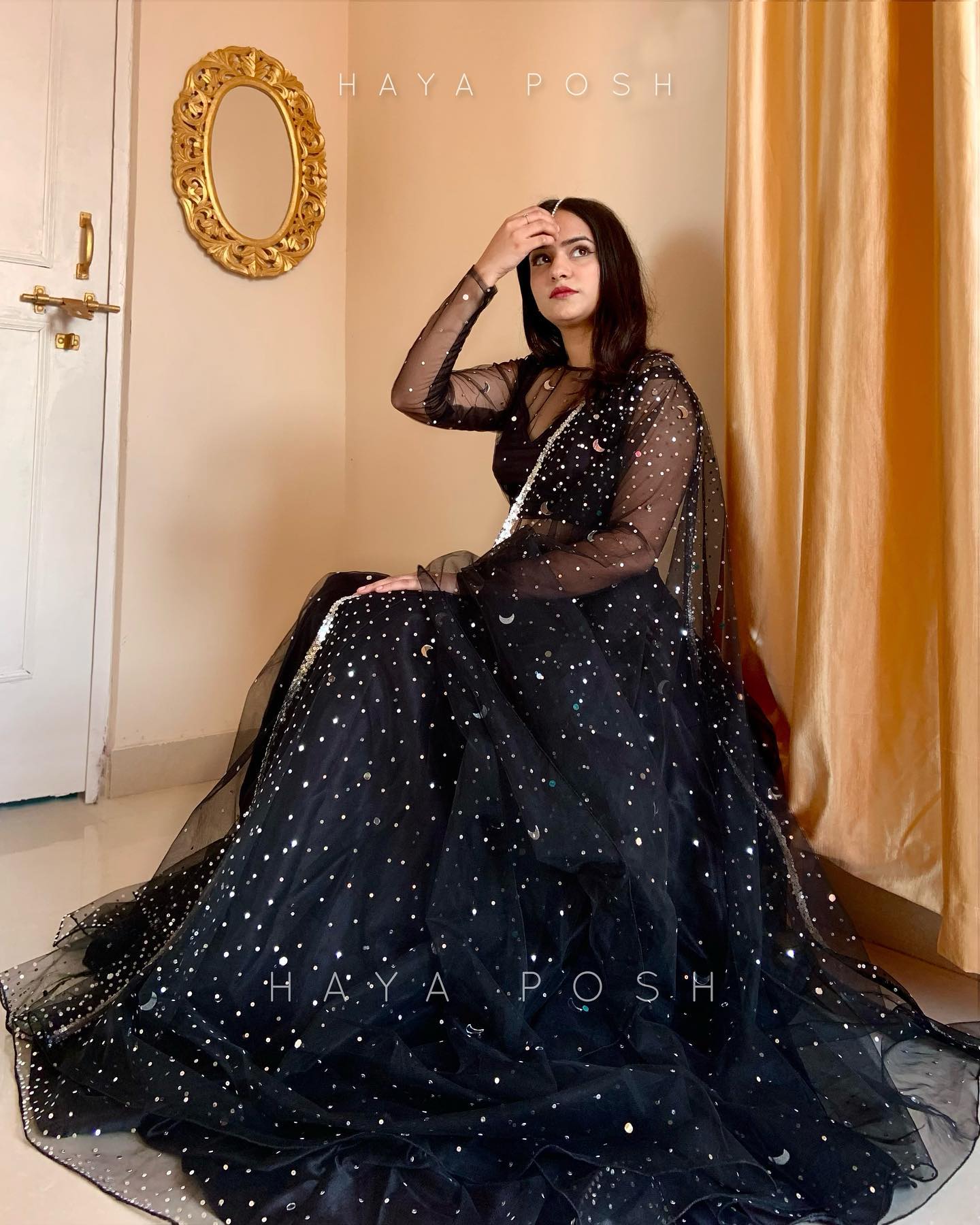 Black Moon Lehenga - HayaPosh Lehenga #