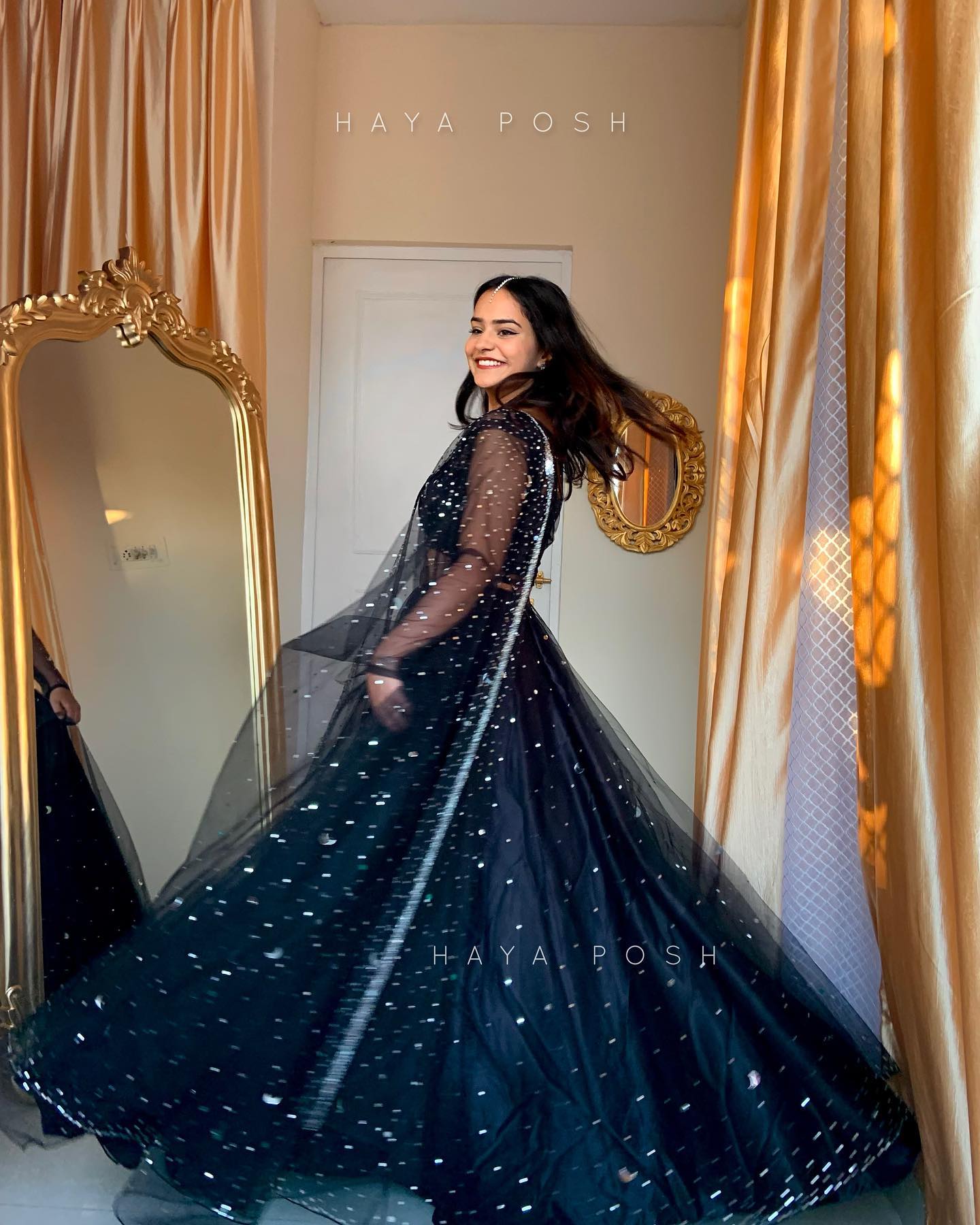 Black Moon Lehenga - HayaPosh Lehenga #