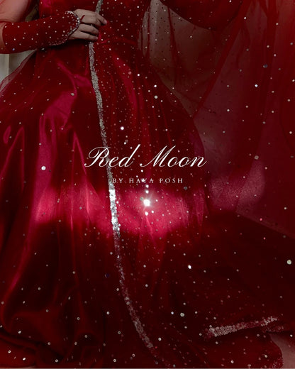 Red Moon Lehenga - HayaPosh Lehenga #