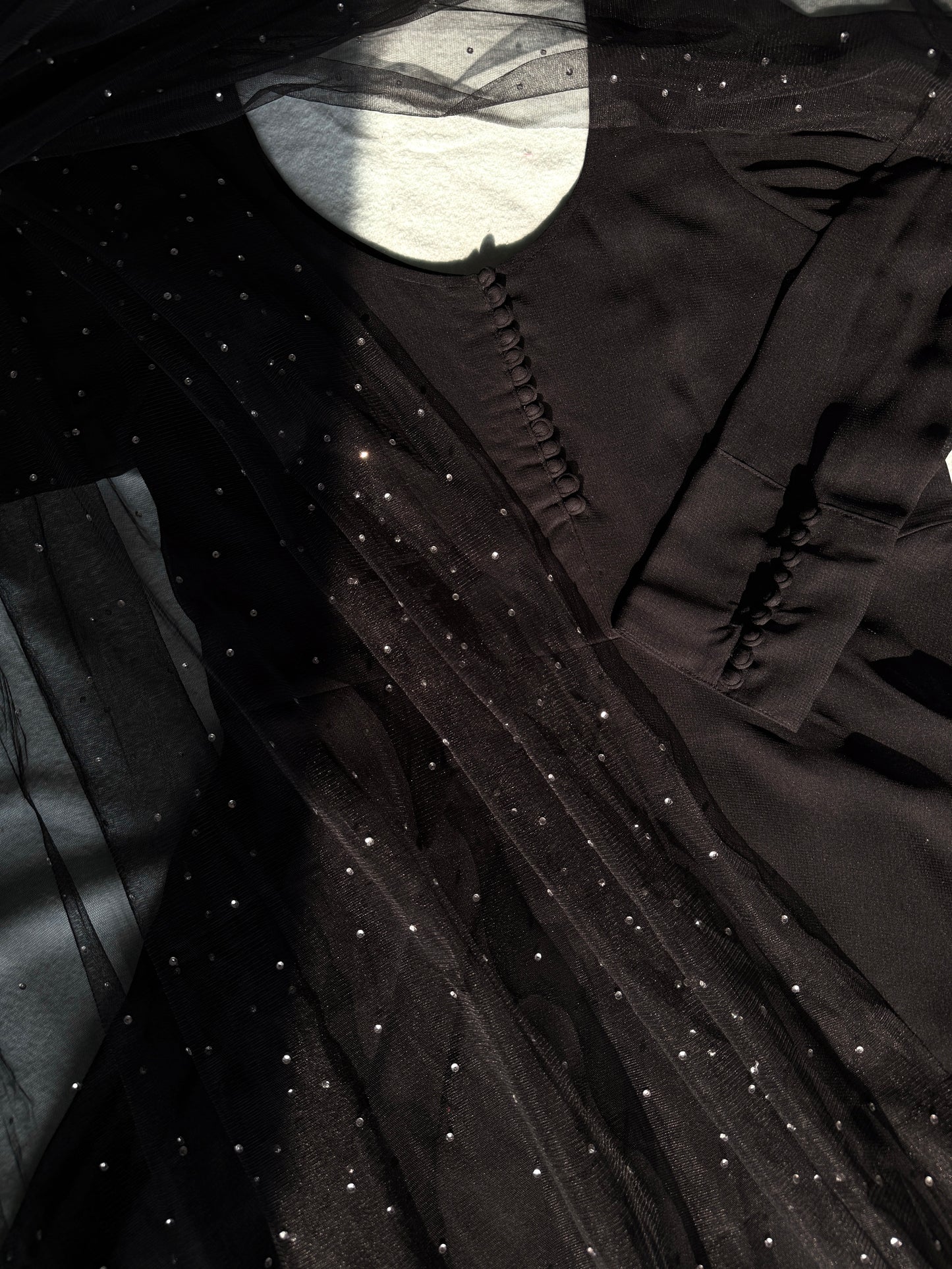 Black Snow Anarkali Set