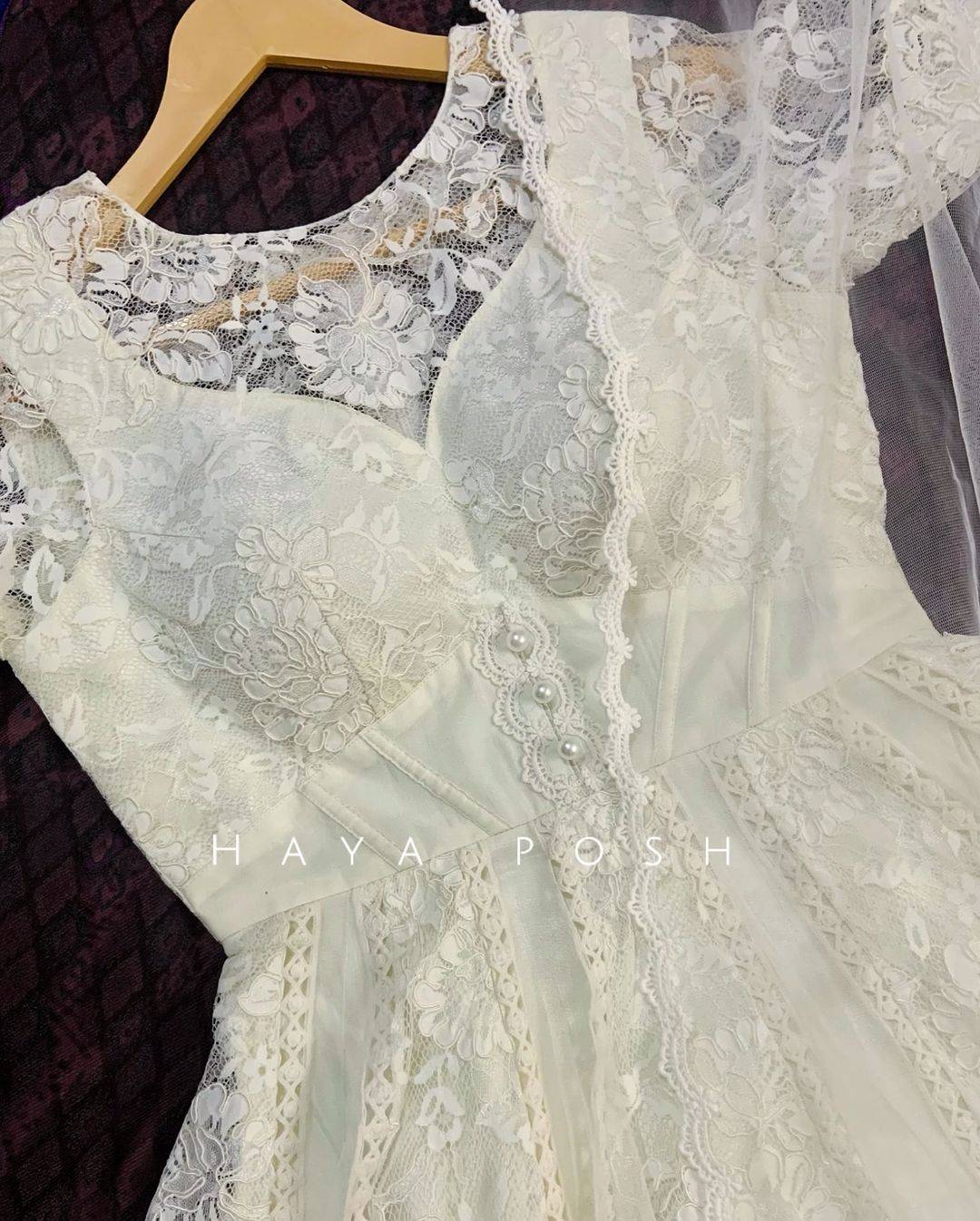 Lacy Anarkali Set - HayaPosh Anarkali #
