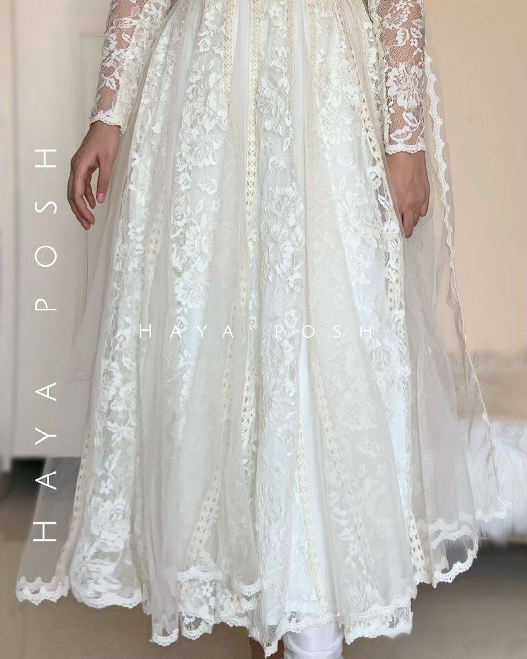 Lacy Anarkali Set - HayaPosh Anarkali #