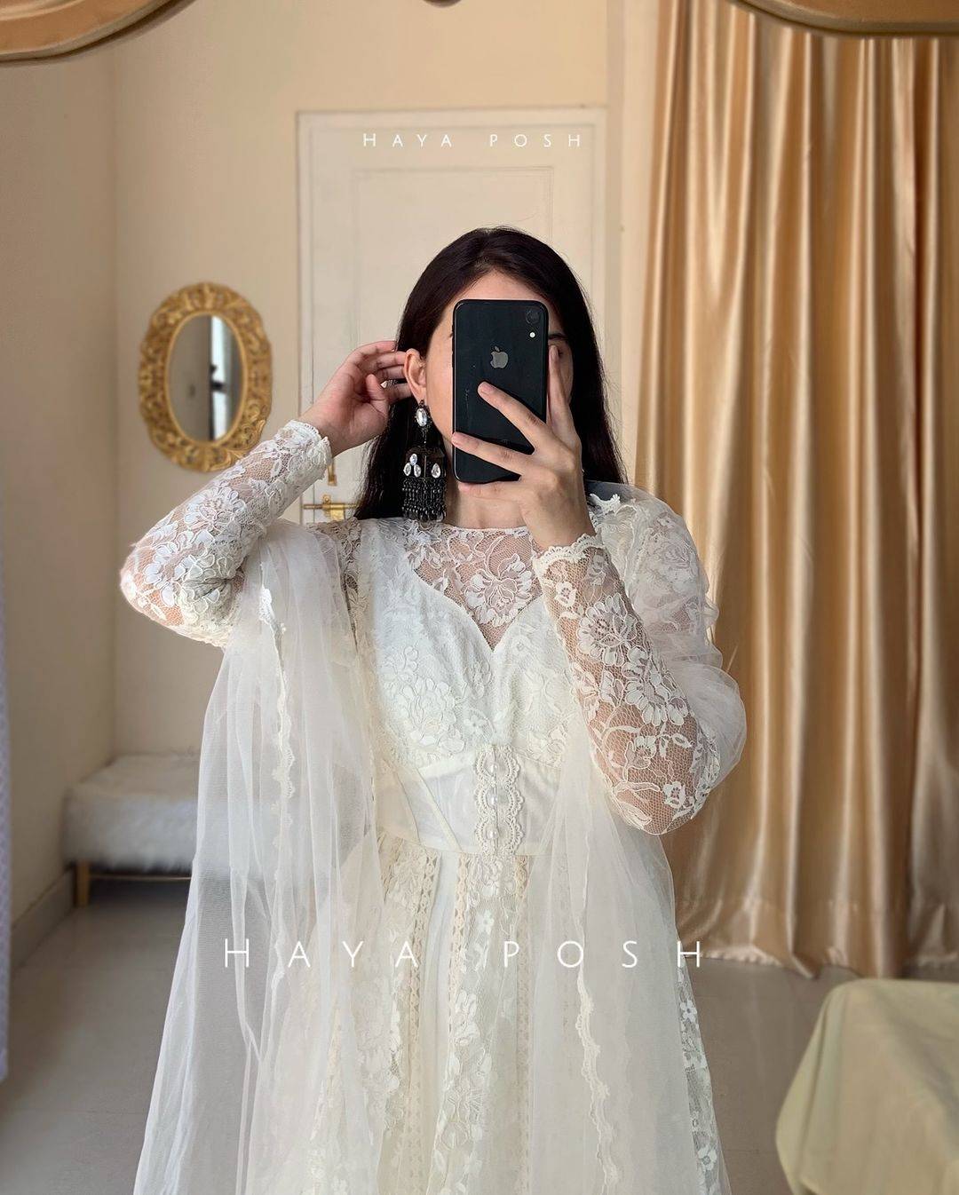 Lacy Anarkali Set - HayaPosh Anarkali #