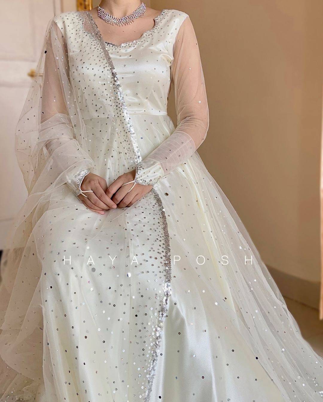 White Moon Lehenga - HayaPosh Lehenga #