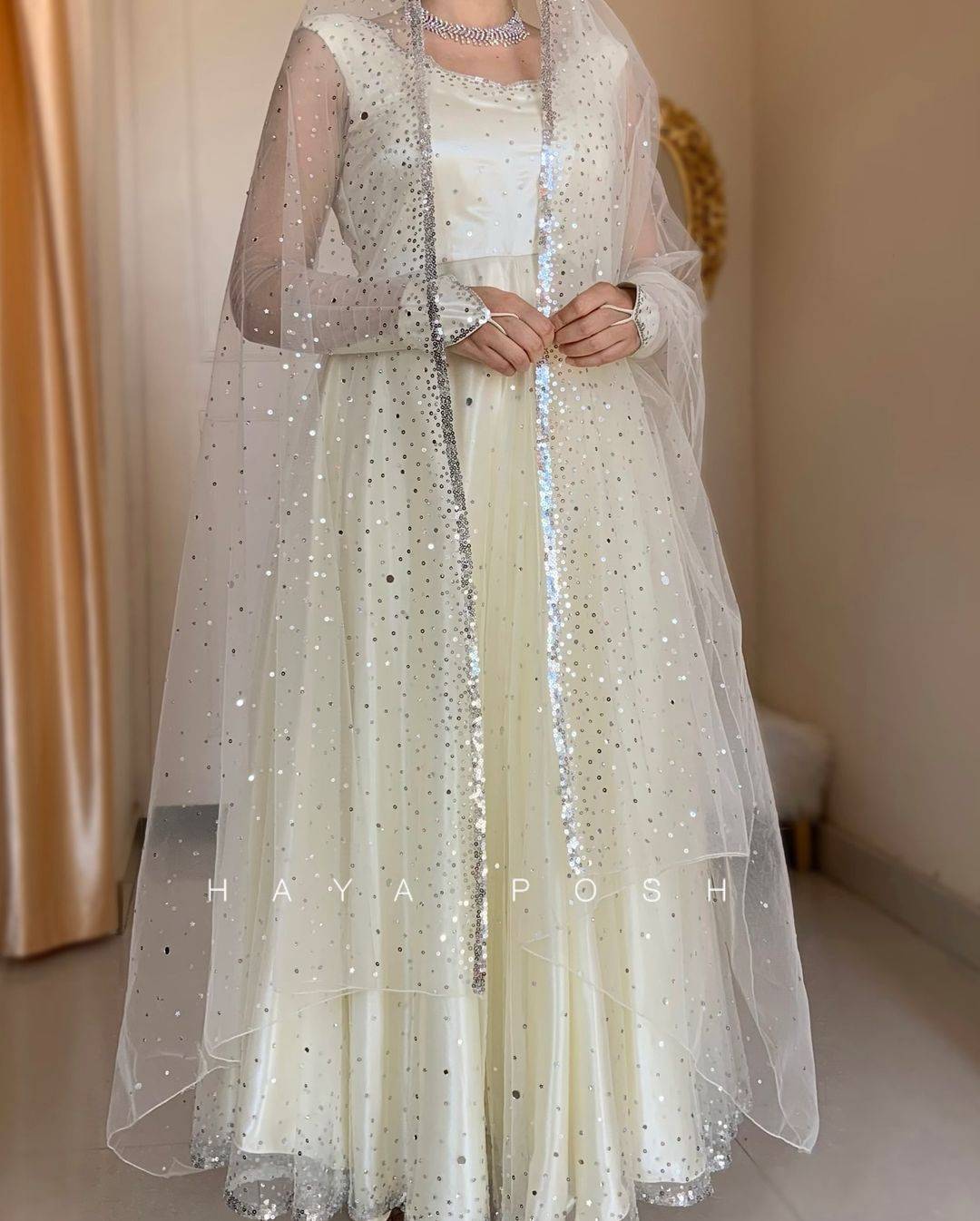White Moon Lehenga - HayaPosh Lehenga #