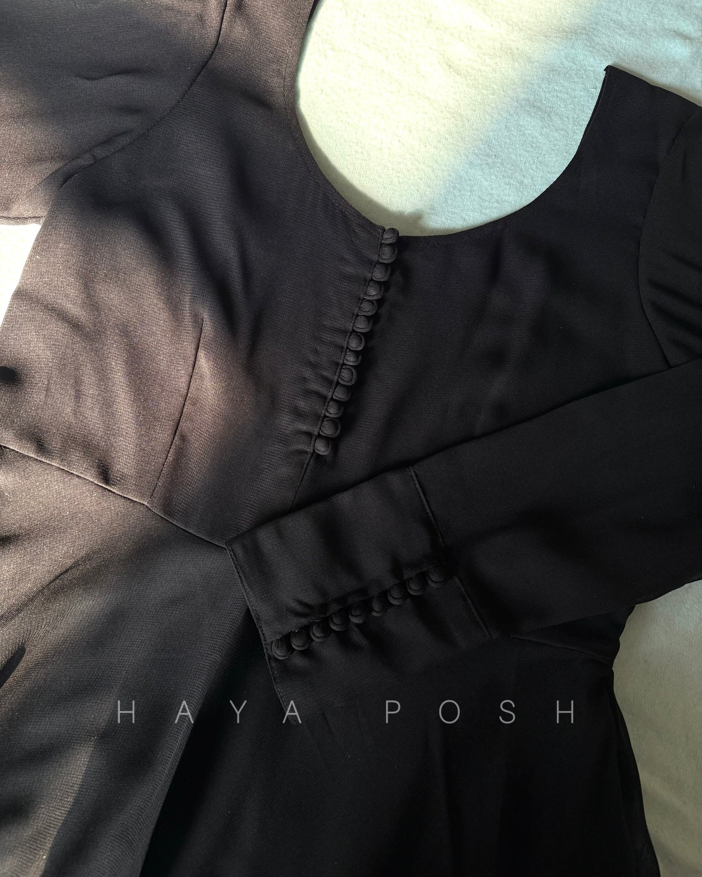 Black Snow Anarkali Set