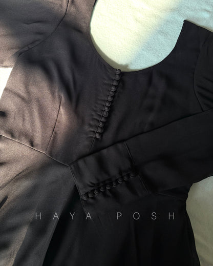 Black Snow Anarkali Set